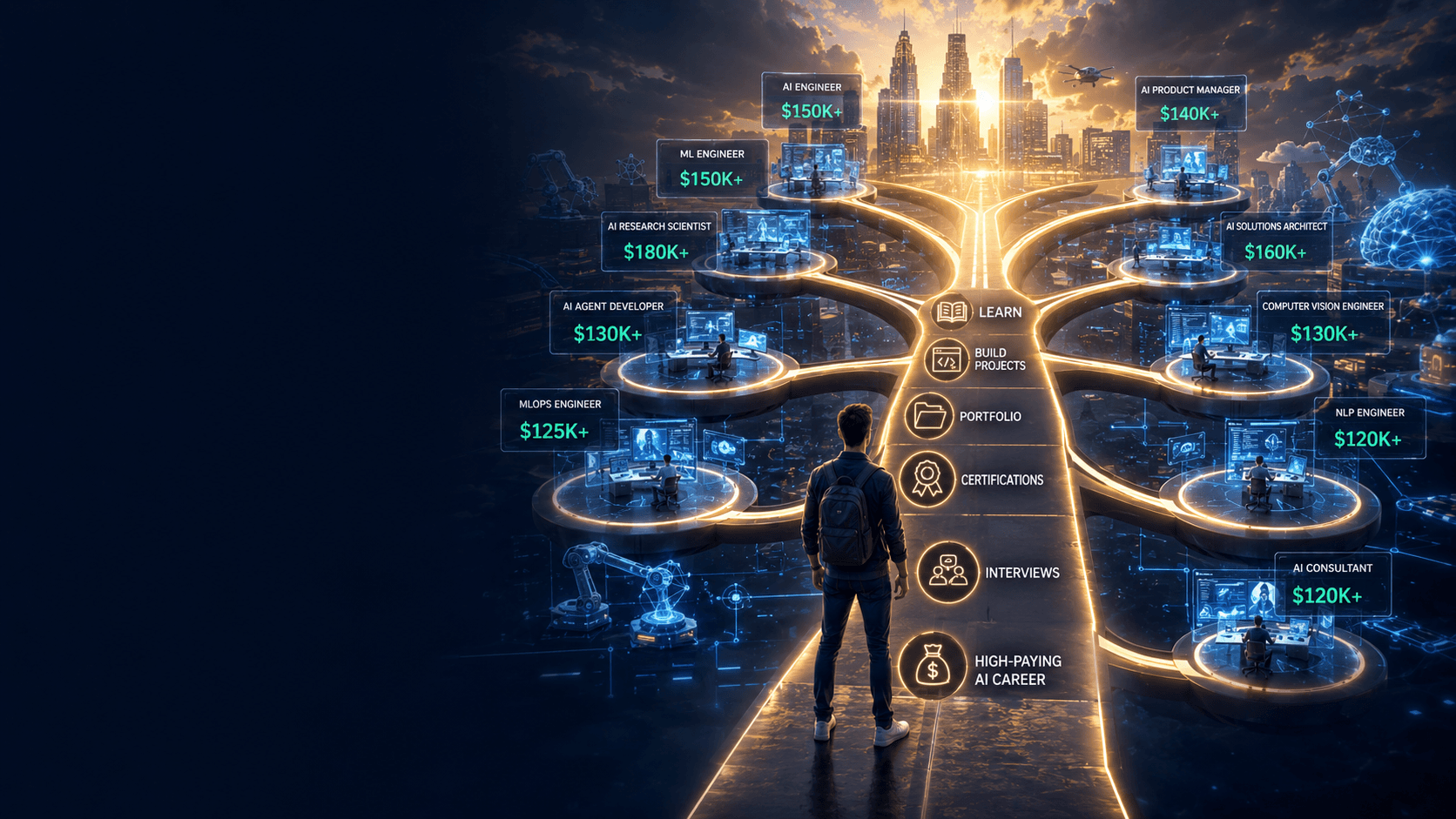 15+ AI Careers Paying Over $100K: Salaries, Skills & Career Roadmap (2026)